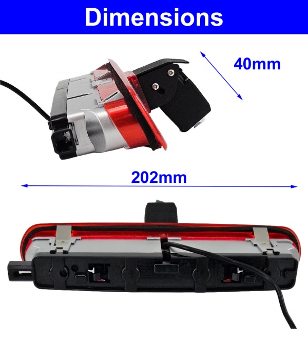 Dash monitor and Fiat Doblo brake light reversing camera